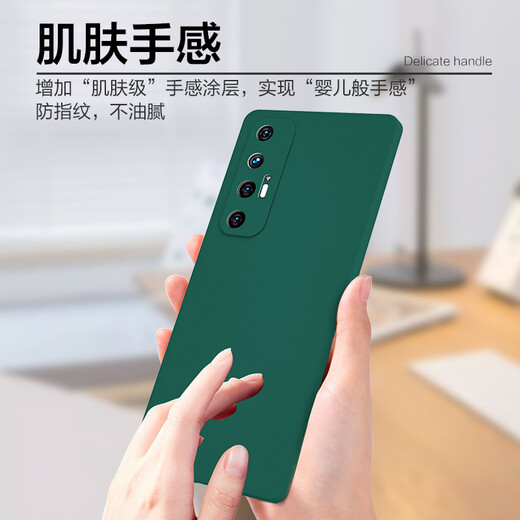 HotFire is suitable for Xiaomi 10s mobile phone case, mi 10S protective cover, lens all-inclusive upgrade, matte anti-fall, men and women, silicone, soft, personalized, simple and trendy - lavender gray