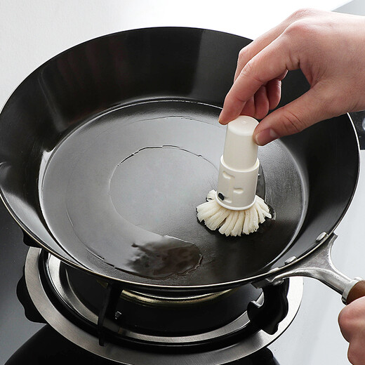 SP SAUCE Japanese household outdoor pancake oil brush kitchen high temperature resistant barbecue brush non-shedding food baking with bottle white