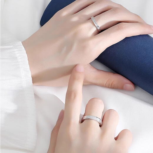 MZMZ platinum ring time mark pt950 platinum pair ring for men and women, plain ring, proposal, birthday and anniversary gift, light luxury model-couple ring