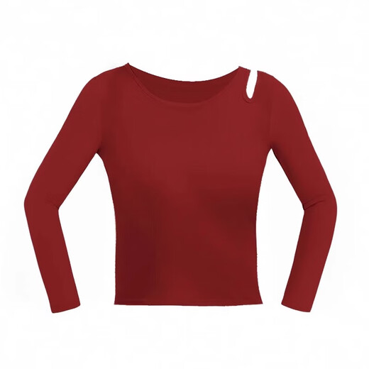 Shuangxiu Yoga Wear Long Sleeve Women's Pilates Advanced Fitness Suit Autumn and Winter Long Sleeve Sports Professional Training Anchor Red Anchor Red Long Sleeve Hot Sale L 110-120