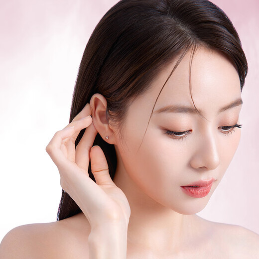 Saturday Fu PT950 platinum stud earrings, female B0912452, about 1.06g, one pair, birthday gift