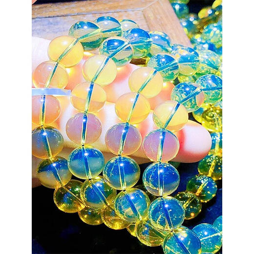 Bhiodha Bernsteinblau Bernstein Armband Einschleife 3A Wasserreinigung Hochblau runde Perlenbienen Bienenwachs Hand 520 Valentinstag Geburtstagsgeschenk 15+mm Wasserreinigung High Blue Pellets sind inbegriffen 1428 Gramm