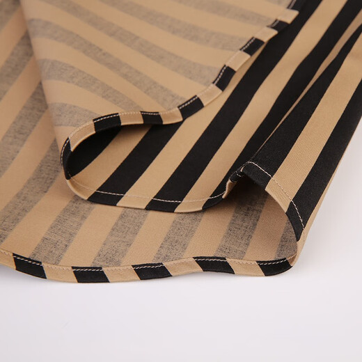 Caizi Yijia striped shirt men's short-sleeved stretch cotton summer slim half-sleeved clothes trendy men's business casual shirt men yellow stripes 5008D 42