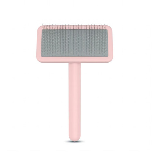 GOLDPETS pet comb, dehairing needle, comb dog hair and cat hair cleaner, dog and cat hair remover, knotting and removing loose hair, dog brush, soft needle type, pink