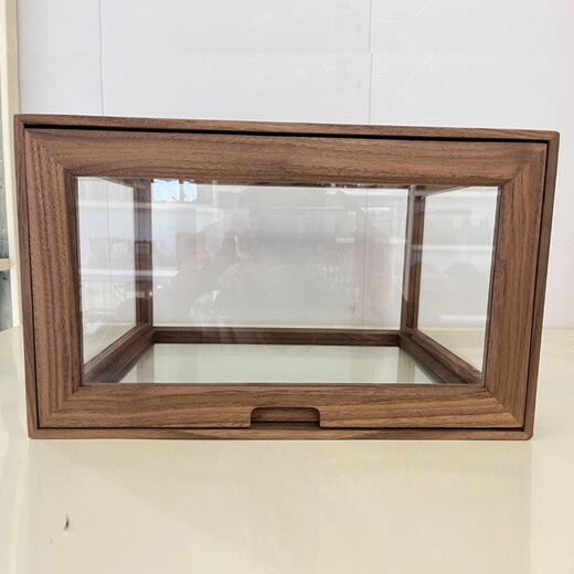 Original Heart Like Snow can be stacked with solid wood shoe boxes, transparent sneaker storage boxes, blind boxes, wooden Bubble Mart display boxes, cherry wood + tempered glass display boxes, single