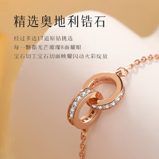 Manhe S925 silver double ring necklace for women 2025 new jewelry pendant wife birthday gift for girls and girlfriends