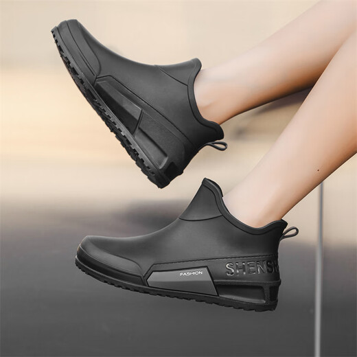 西域骆驼（VANCAMEL）英伦时尚男款雨鞋外穿舒适耐磨防水钓鱼赶海水鞋女款通勤胶鞋 驼色【固定棉】 建议拍大一码 39