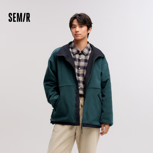 Semir jacket men's reversible waterproof, oil-proof and stain-proof winter anti-static polar fleece jacket 109724108107