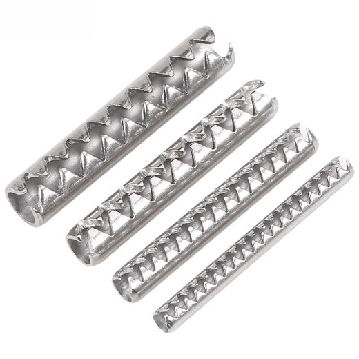 AIBODUO 304 stainless steel toothed elastic pin corrugated split pin zigzag hollow cylindrical pin M2M2.5M3M4M5M6 M2*28 (50 pieces)