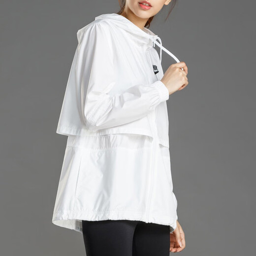 耐克（NIKE）女装新款连帽休闲运动服跑步透气防风夹克外套海外直邮 CZ9740-010 XL