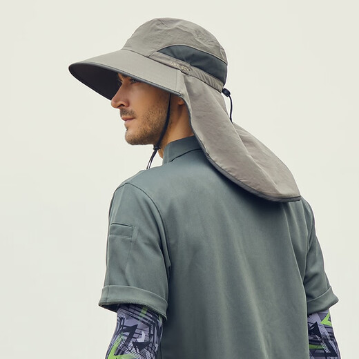 探营者 COUTCAMP防晒帽子面罩骑车遮脸透气护颈防紫外线2025新款太阳帽女户外遮阳 黑色（655款） 均码可调节