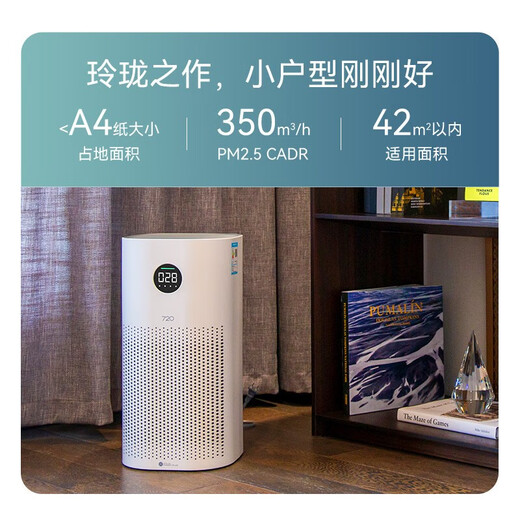 Huawei Smart Selection Hongmeng Smart Selection 720 air purifier, second-hand smoke smoking, room smoking and odor removal, indoor chess and card room, mahjong hall, office barbecue shop purifier, annual new, applicable area 60