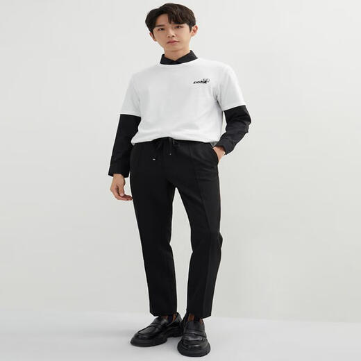 Ziozia [под jiumuwang] Spring Fashion Casual Slim-Fit Men's Youth Business Сплошные брюки zpp11162b черный 82/175 82a