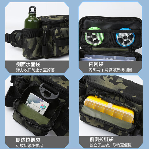 Xionghuo multifunctional Luya bag, large capacity Luya waist bag, fishing gear bag, fishing rod accessories storage bag, Scorpio model