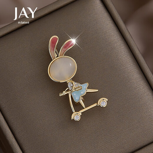 Jay Rabbit Brooch Women's High-end Corsage Suit Accessories Birthday Gift for Elder Mothers and Mother-in-law