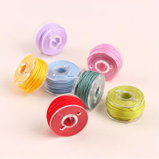 Maimed Mini No. 72 Jade Wire Set DIY Braided Rope Beaded Bracelet Bracelet Pendant Material Line Handmade Braided Rope Cord 25 Colors Boxed 3 Meters/Roll Wire Diameter 0.8mm
