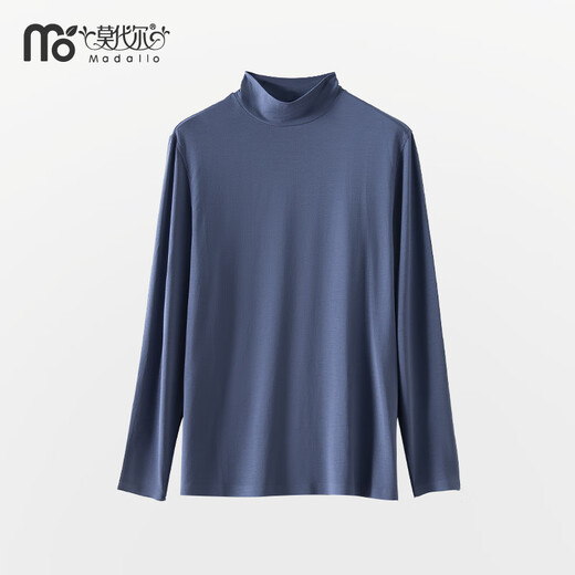 Modal 80 Count Seamless Half-Turtle Collar Men's Underwear Tops Autumn Clothing Men's Slim Bottoming Lightweight Comfortable Single Piece Platinum Gray 2XL (180) 145-170Jin Jin equals 0.5 kg