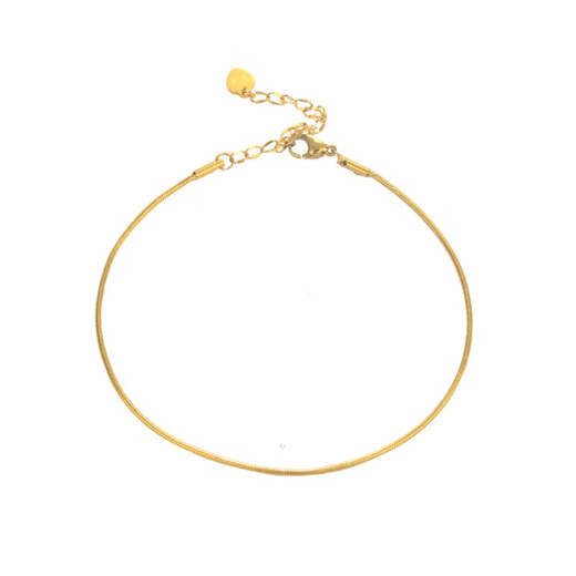 Canbei 18K color gold anklet rose gold snake bone women's niche 2023 new trendy gold color anklet original 18K