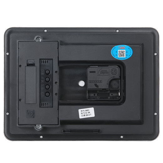 Compas table clock living room clock desk clock quartz clock clock modern calendar temperature bedside clock 3001 imitation wood 26cm