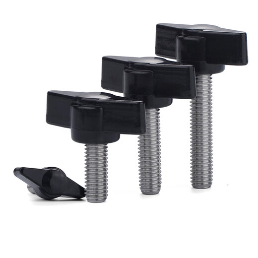 Jinggong M4M5M6M8 304 stainless steel one-word T-shaped handle screw T-shaped hand screw screw mechanical handle screw 27 head diameter-6*20