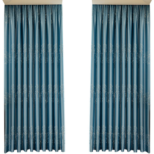 Haojinhui Zhejiang Haining Xucun Curtains Curtains Thickened Blackout Curtains Finished Bedroom Living Room Balcony Bay Window Fully Blackout Feather Gray (Punched) Width 2.0*Height 2.5 Height Can Be Changed