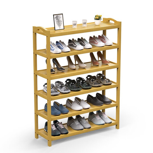 WAWJ shoe rack simple doorway indoor home dormitory bamboo storage small narrow new solid wood shoe cabinet multi-layer storage 4 layers 60 long reinforced and thickened Figure 2 Loss momentum