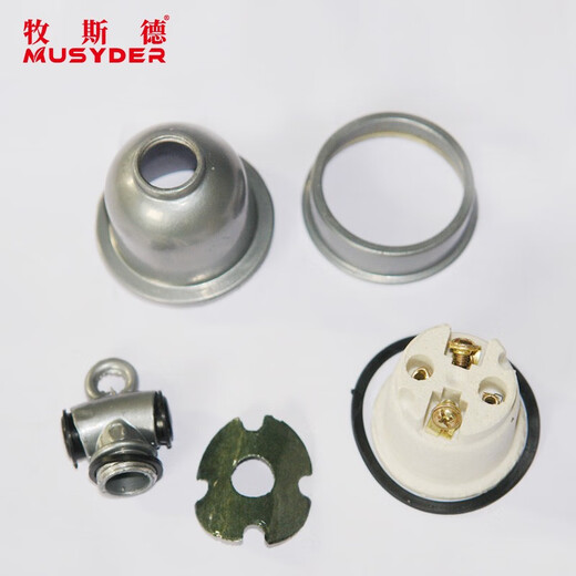 Mushide lamp holder ceramic waterproof lamp holder small tee thickened high temperature resistant ceramic chandelier screw E27 high power household farm lamps shipped after disinfection ceramic lamp holder (waterproof and high temperature resistant)