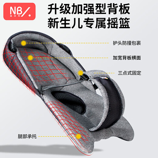 NewBealer Baby Carrier Waist Stool Shoulder Horizontal Embrace Baby Cradle Newborn Cradle Baby Multifunctional Front Embrace Carry Baroque Gray Shoulder Horizontal Embrace Newborn Cradle