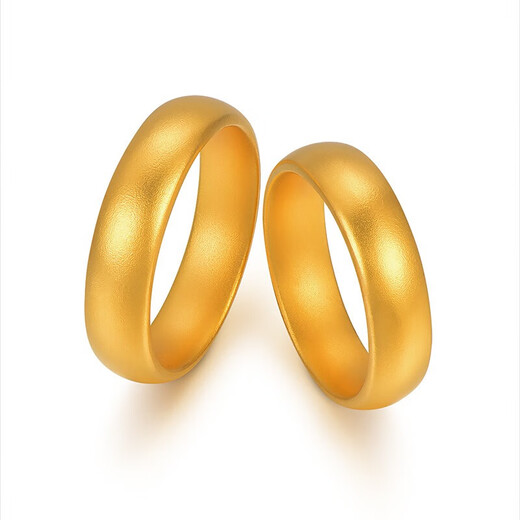 Gold Jewelry Wang Jewelry Gold Ring Pure Gold 999 Ancient Method Smooth Ring Men's and Women's Gold Custom Model 1-10 Days Shipping Customized 40g