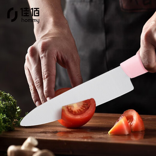 Jiabai 6-inch ceramic fruit knife chef's knife baby food slicing knife with scabbard (pink) JBYY6P