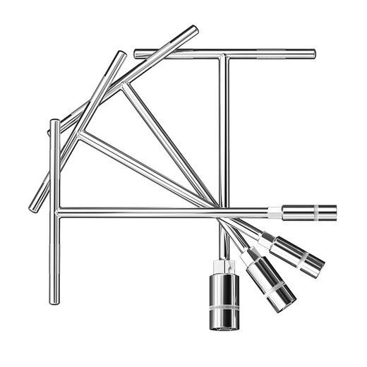 Fengji T-shaped socket wrench, external hexagonal wrench, T-shaped T-shaped manual socket rod 6/7/8/10/14/17mm (6-19mm) set