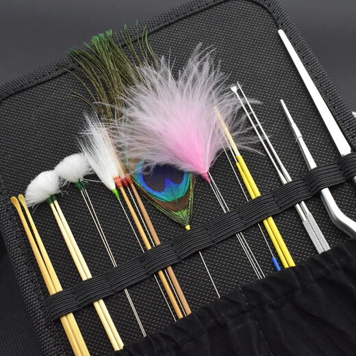 Xiaoyao Wang Professional Ear Picking Tool Set, Light Ear Picking Spoon for Cleaning Ears, Goose Feather Stick, Visual Hand Lamp, Chicken and Crane Feather Stick, Pink Set, Hand Lamp + Head Lamp + Thumb Lamp 1 piece