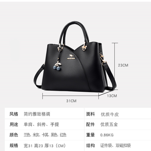 XUEAIDAISHU high-end women's bag genuine leather 2025 new middle-aged crossbody handbag Mother's Day gift for mom Beige gift box + gift bag + hand bag card bag