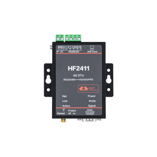 Hanfeng 4gdtu module wireless transparent communication module transmits RS232/485 to 4G full network communication HF24112411-new version full accessories (suction cup antenna)