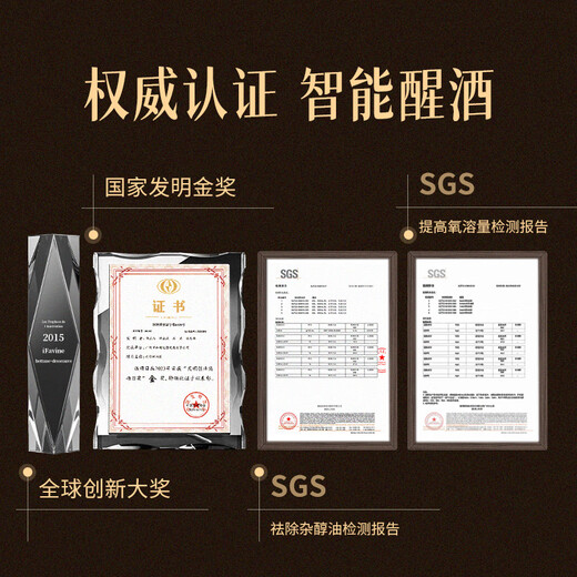 Jing Huan Intelligent White Wine Decanter Electric Red Wine Wine Divider Set Tuopu Quickly Decanter and Sober Up Good New Year Gifts Jing Huan A6 Starlight Gold 150ml 150ML