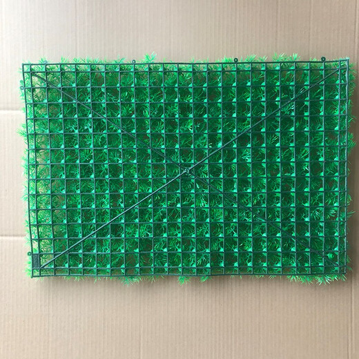 Win the show, simulated plant wall, green plant wall background wall, green simulated plant mall advertising door head artificial decoration, four-headed grass 40*60CM without decoration one piece