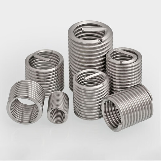 Tongrong Cuibingneng 304 stainless steel thread braces thread protective sleeve screw sleeve steel wire sleeve spring repair steel sleeve conversion M1.6*0.35*1D 20 pieces