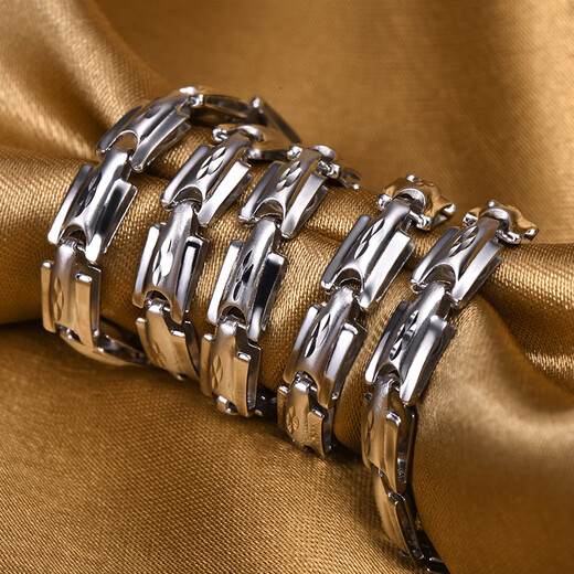 Pt.Charm's new Leiluo men's platinum necklace pt950 platinum thick necklace men's simple frosted personalized chain gift. If it is not in stock, it can be customized. Take 28g as an example