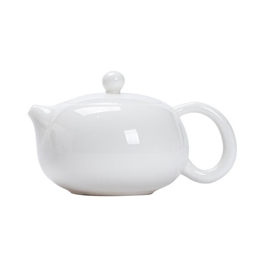 Tangfeng mutton-fat jade porcelain Xishi pot home office white porcelain tea single pot ceramic Kung Fu tea set hand-held pot for one person to drink tea Xiangxue Xishi pot + 2 cups + male cup + Fangshe tea tray
