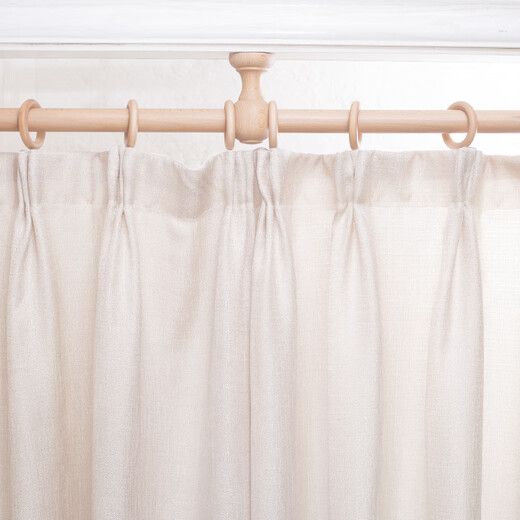 Lilang curtain rod ring solid wood wooden curtain buckle hanging ring hook accessories log Roman rod ring ring ring A style wood color one inner diameter 45mm