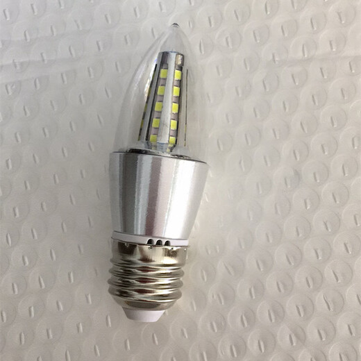 Meng Qier LED home large screw mouth e14 thin mouth pointed bulb wall lamp table lamp crystal dining chandelier light source 7WE14 home decoration white light other