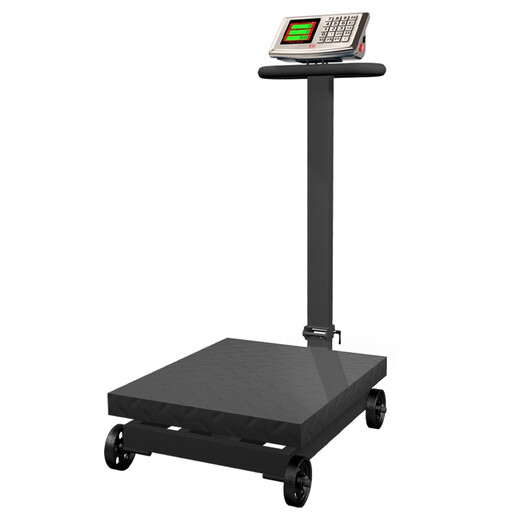 Yongcai weighing electronic scale commercial wheel scale household floor-standing large bench scale hand push roller precision electronic scale foldable electronic pig scale industrial logistics floor scale 300 kg thickened thick bracket 40*50 table wheel scale