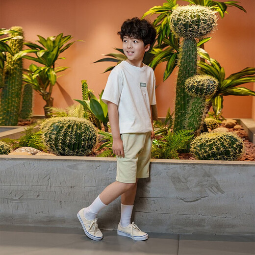 VANS Vans children's shoes official Authentic fresh white shoes blue and white contrast medium and large children's canvas shoes white size 33 actual measured inner length 20.8cm