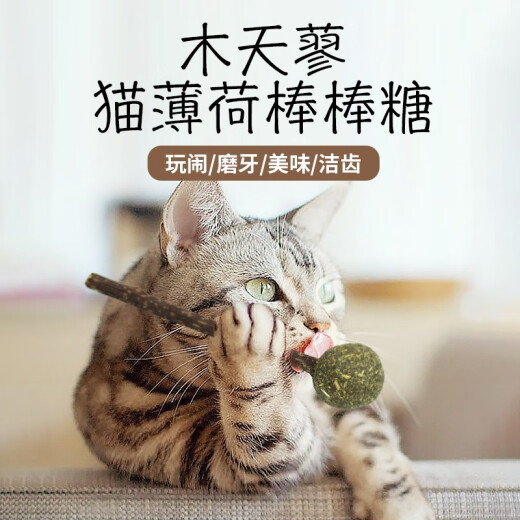 Youfan Meng Cat Mint Ball Cat Toy Bite-resistant Cat Stick Cat Teething Stick 15g Cat Supplies Self-Happiness Snack Lollipop