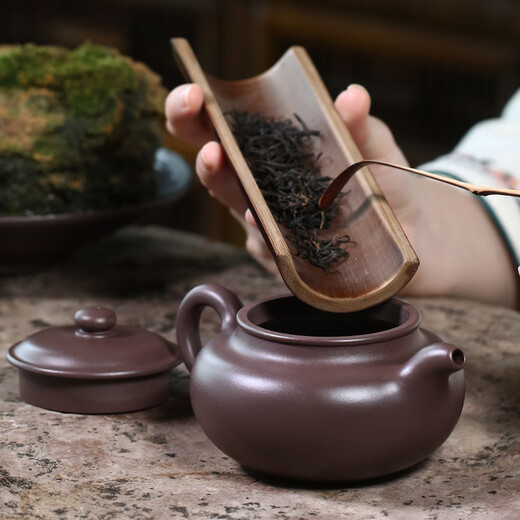 Hidden Pot World Yixing Purple Clay Pot Purely Handmade Teapot Single Pot Purple Clay Tea Set Deep Well Purple Clay Antique Pot