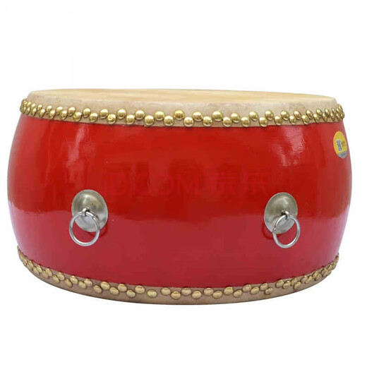 Qibaoju Cowide Drum Cowide Power Flat Drum Big Drum Instrument Percussion Instrument 12 Zoll