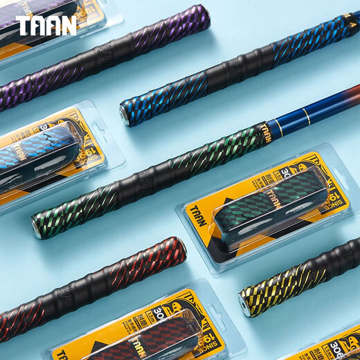 Taan fishing rod handle with gold printed inner layer, flexible fabric, sweat-absorbent and non-slip fishing handle with FH3062 black and blue 2.0M