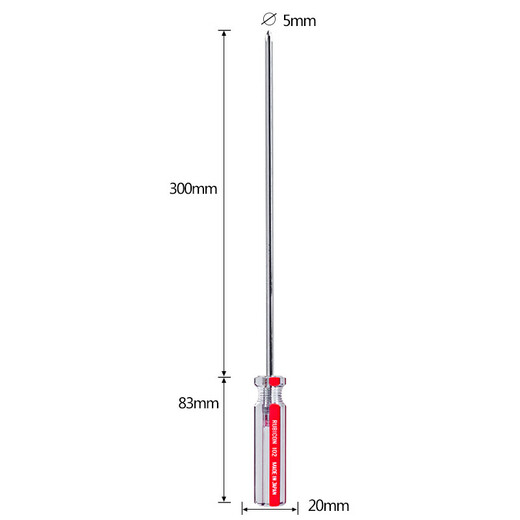 Robin Hood (RUBICON) No.102 Strong Magnetic Color Strip Screwdriver PH1X300mm Screwdriver Cross Screwdriver