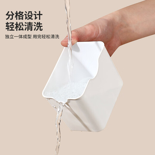 Newair spice storage box kitchen household aniseed cinnamon peppercorn dried chili seasoning jar compartment storage seasoning box cream white-large eight-compartment