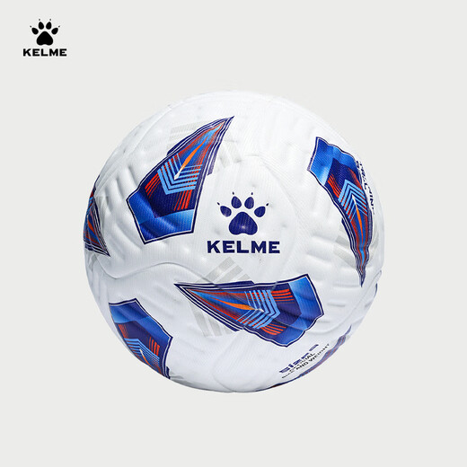 KELME Thermal Bonded Football Adult Concave Pressed Seamless Standard No. 5 Ball Competition Training Professional Ball No. 5/Standard White Blue